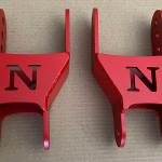 Shackles for rear leaf springs