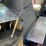 Stools behind driver