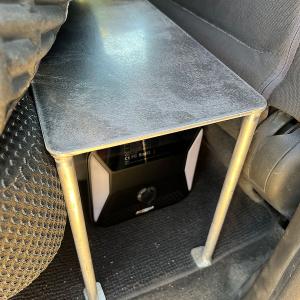 Stools behind driver